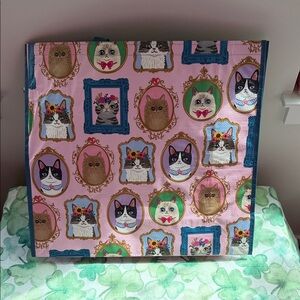 Pink Cat Portrait Tote Bag - Stylish Everyday Carry